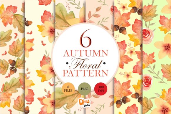 Autumn Floral Watercolor Pattern: A Digital Asset for Creative Projects