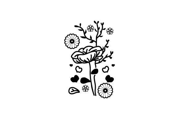 Black Floral Design Vector Isolated: The Versatile Graphic for Modern Design