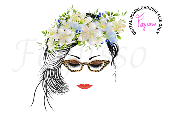 Messy Mom Floral Sublimation Clipart for Creative Projects