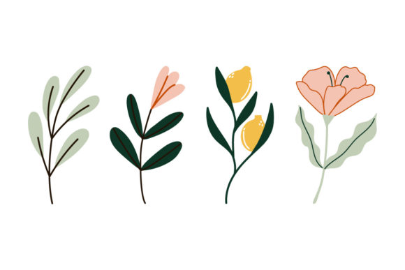 The Artful Use of Hand Drawn Spring Flower Elements in Your Projects