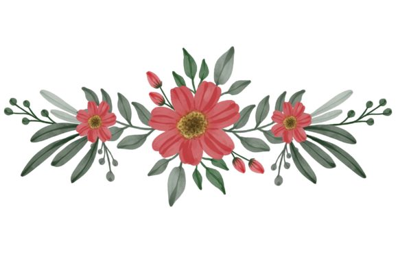 The Artistic Utility of a Red Floral Watercolor Arrangement
