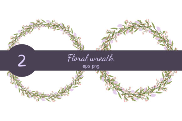 The Lilac Wreath Design: Versatile Digital Elegance