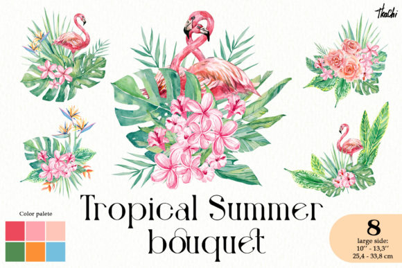 The Watercolor Tropical Floral Bouquet PNG: A Digital Asset for Modern Creative Workflows