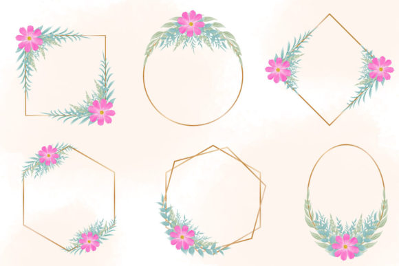 Understanding the Watercolor Pink Floral Frame Set Clipart: A Designer's Resource Analysis