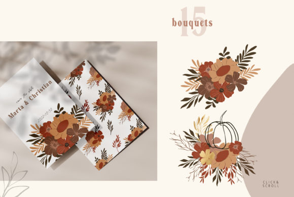 Unlocking Creative Potential: The Power of Fall Abstract Floral Bouquets Clipart